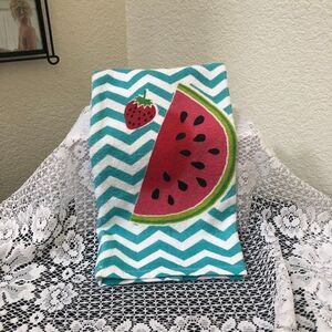 Watermelon/Strawberry Striped Kitchen Towel 